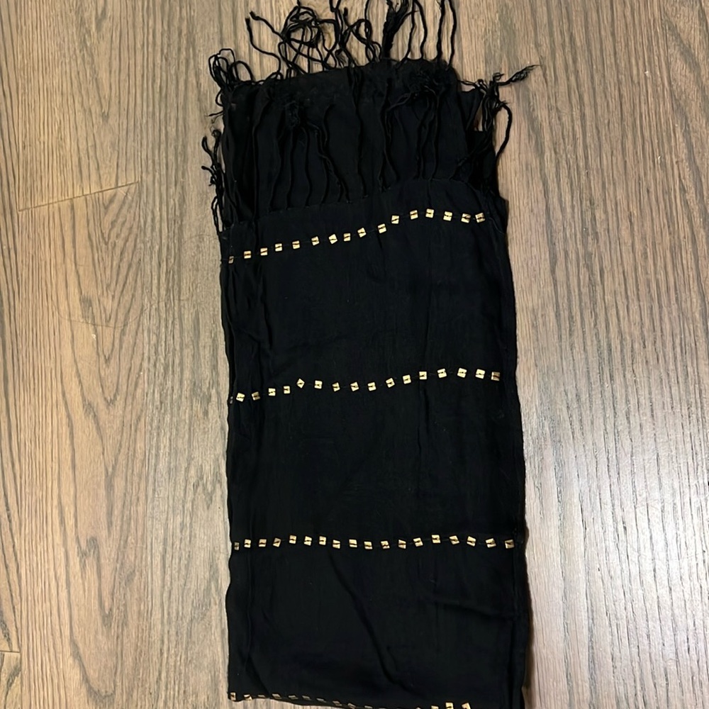 Women’s black embellished scarf